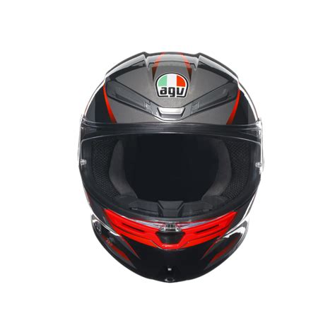 Agv K S Mplk Slashcut Blk Grey Red Kapal Kask