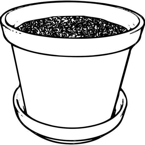 Free Flower Pot Outline Download Free Flower Pot Outline Png Images