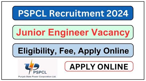 PSPCL Recruitment 2024 Apply Online For 544 Junior Engineer JE Posts