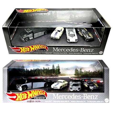 Hot Wheels Premium Mercedes Amg GT Sauber Mercedes C Mercedes Benz SL With Carry On