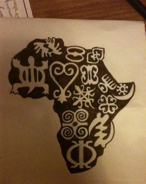 African Map Tattoo Design - Tattoos Designs