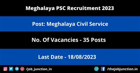 Meghalaya PSC Recruitment 2023 JOB JUNCTION