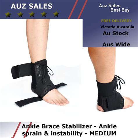 Ankle Brace Stabilizer - Ankle sprain & instability - MEDIUM - Auz ...