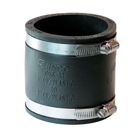 Fernco 3 In X 3 In PVC DWV Mechanical Flexible Coupling P1056 33