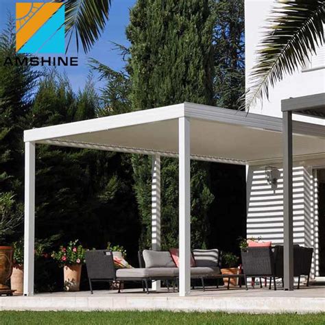 Newest Metal Louver Price Electric Waterproof Aluminum Pergola Pavilion