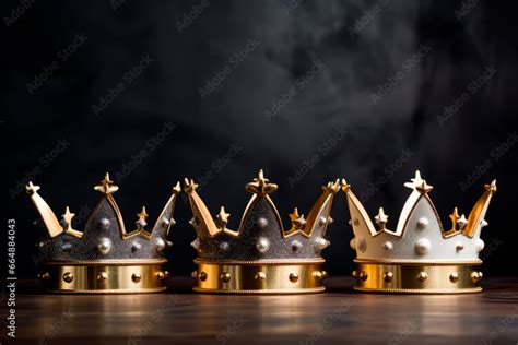 Three crowns as a symbol of the celebration of the Day of the Three Kings Stock Photo | Adobe Stock