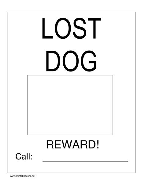 Missing Dog Poster Template Free