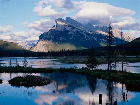 HD Wallpaper Landscape Mount Rundle Banff National Park Mountains