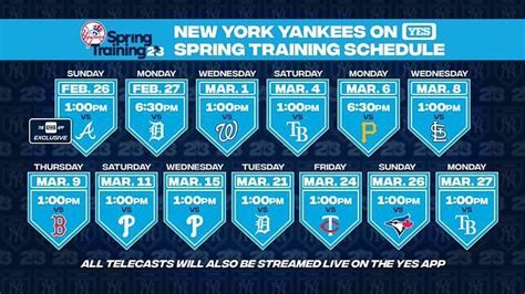 Yankees Spring Training Yankees Spring Training Schedule Dates Tv Schedule Tickets And More