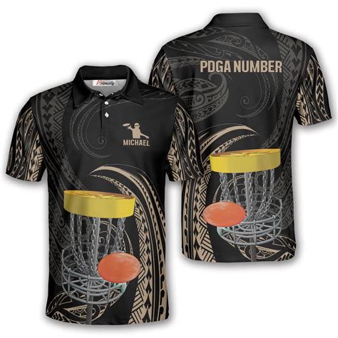 Classy Tribal Pattern Custom Disc Golf Shirts For Men Primesty