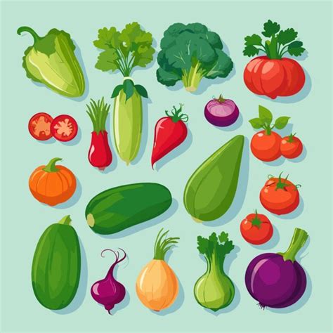 Premium Vector Fresh Veg Vector On A White Background