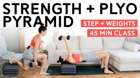 Strength Plyo Pyramids 45 Min Class Stepper Weights Youtube