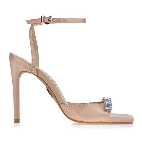 Uza Shoes Sand Lia Salto Alto Satin Nude Cole O Primavera Ver O