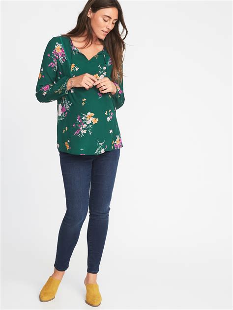 Maternity Floral Print Georgette Swing Blouse Old Navy