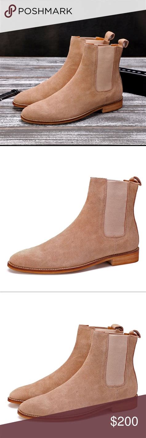 Men's Suede Tan Chelsea Boots - Premium Quality