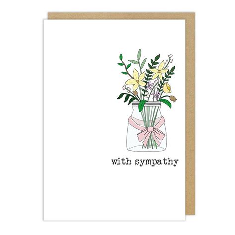 Sympathy Card: Flowers Sympathy Card DWW929 - Etsy