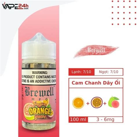 Brewell Chanh dây cam ổi Passion Orange Guava 100ml