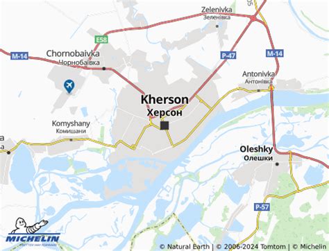 MICHELIN Kherson map - ViaMichelin