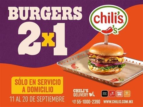 Chilis 2x1 En Hambueguesas Del 11 Al 20 De Septiembre 2020