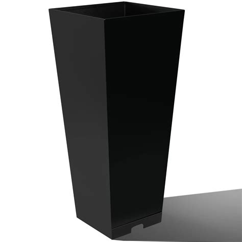 WORTH 28" Tall Metal Planter Heavy Duty Modern Large Indoor Outdoor ...