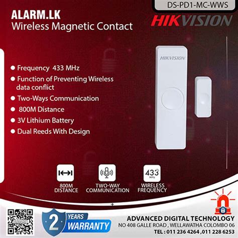 Ds Pd Mc Wws Hikvision Wireless Magnetic Contact In Lanka