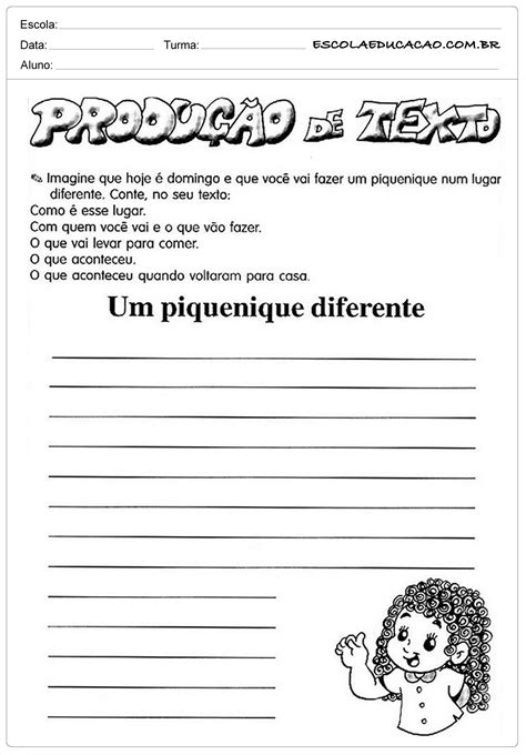 Produção De Texto Dirigida 3 Ano