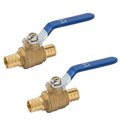 Snapklik 2 Pack Pex Valves 3 4 Inch Pex Ball Valve Brass Full