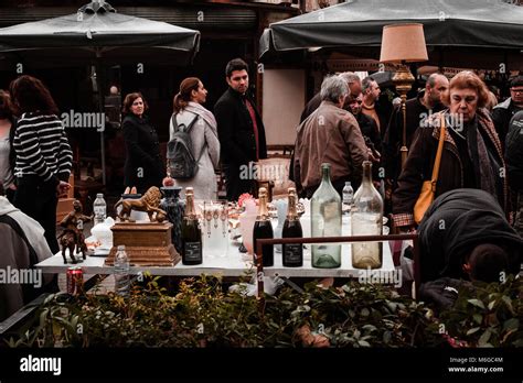 Flea Market In Athens Stock Photo Alamy