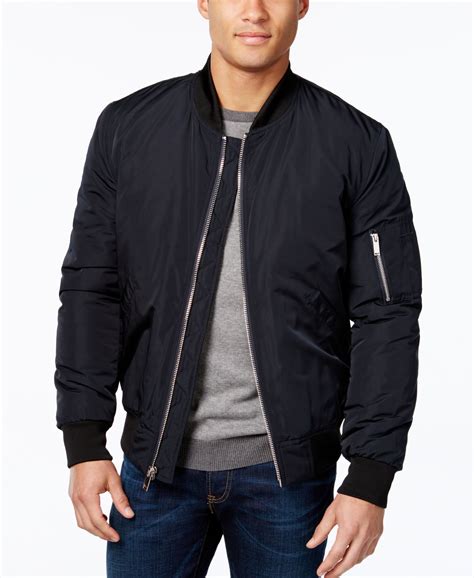 Vince Camuto Mens Lined Bomber Jacket Coats And Jackets Men Macys