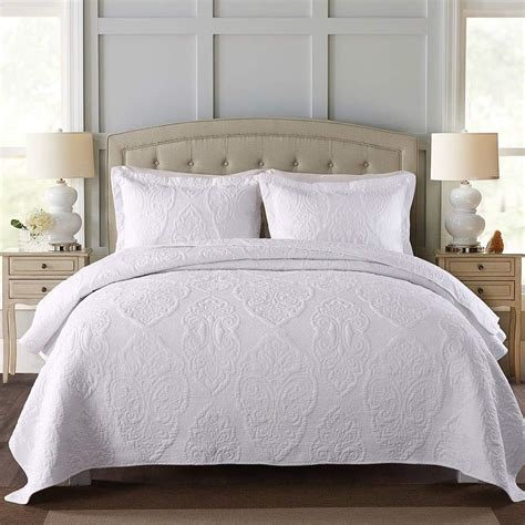 Buy Brandream White Quilt Set Queen Size Cotton Farmhouse Paisley