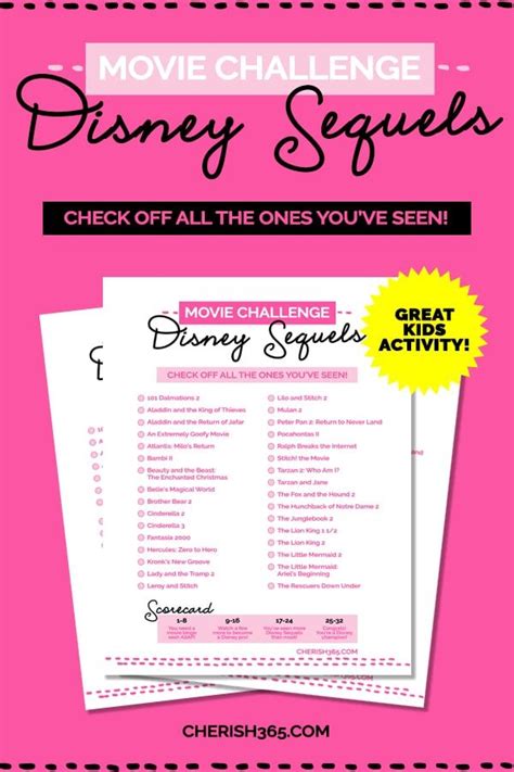 Ultimate Disney Sequels Checklist Disney Sequels On Disney Plus