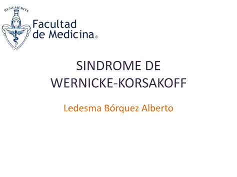 Sindrome De Wernicke Korsakoff Ppt