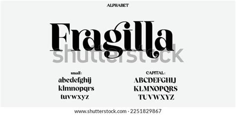 Fragilla Abstract Quality Font Alphabet Minimal Stock Vector Royalty Free 2251829867