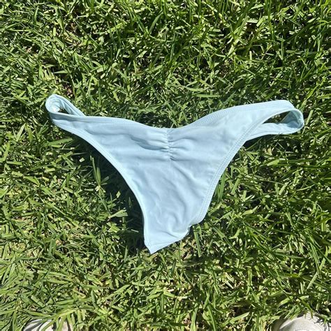 Unknown Brand Blue Bikini Bottoms Signs Of Wear But Depop