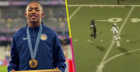 Quincy Wilson Medallista Olímpico Sorprende Con Su Talento En Futbol Americano