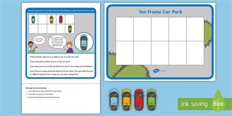 Eyfs Maths Addition Challenge Parking Cars Teacher Made