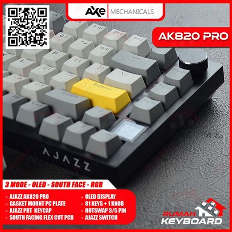 Jual NEW MECHANICAL KEYBOARD AJAZZ AK820 PRO 75 OLED GASKET