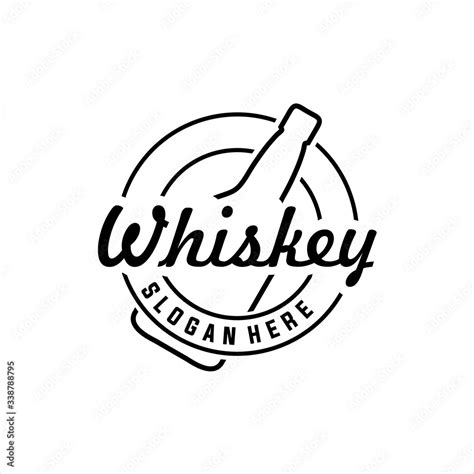 Vintage Premium Whiskey Brands Label Design Template Luxury Logo