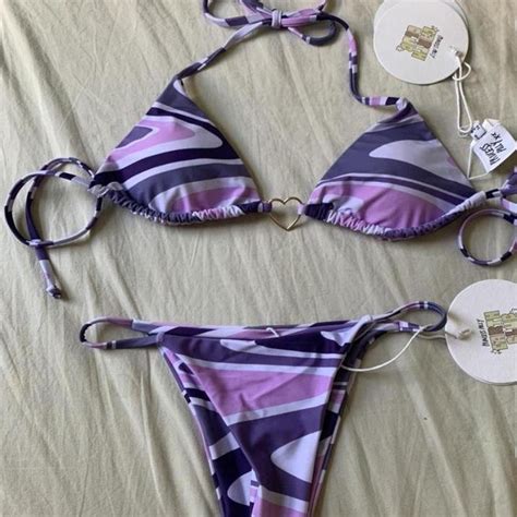 Brand New Princess Polly Bikini Purple Marble Size Depop