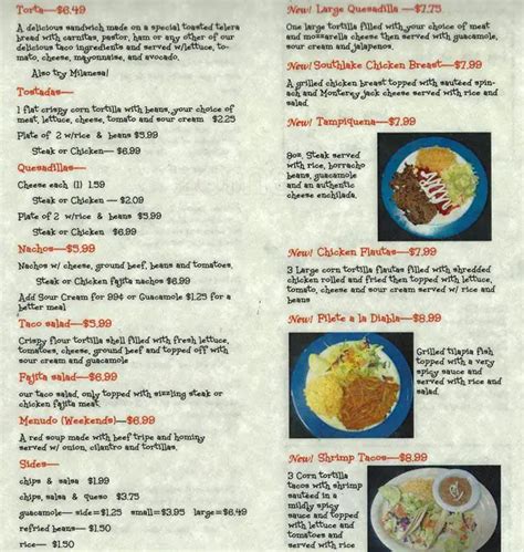 Menu at Austin Taco House restaurant, Southlake