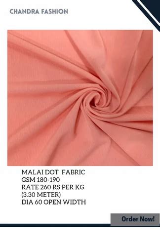 Polyester Lycra Malai Dot Fabric Plain Solids Multicolour At Rs