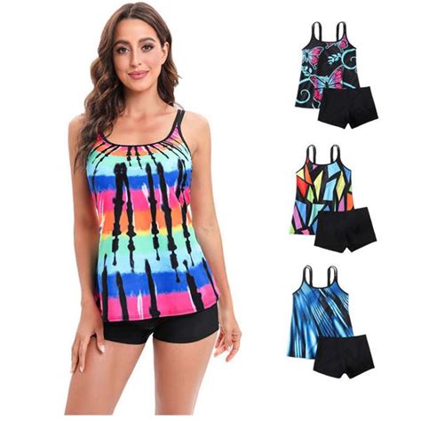 Printed Bikini Set Active Two Piece Women Swimwear Swimwear By Mint Factory Pietra