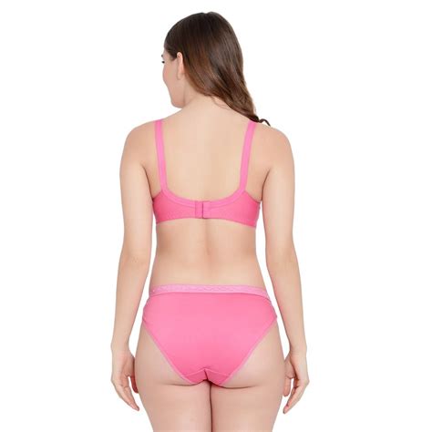 Lycra Cotton Women Full Coverage Non Padded Lace Pink Lingerie Set At 170 Piece In New Delhi
