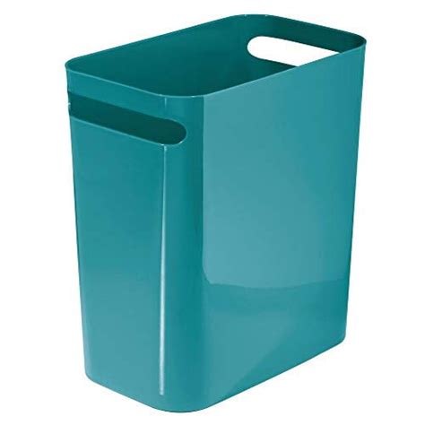 Mdesign Slim Plastic Rectangular Large Trash Can Wastebasket Garbage