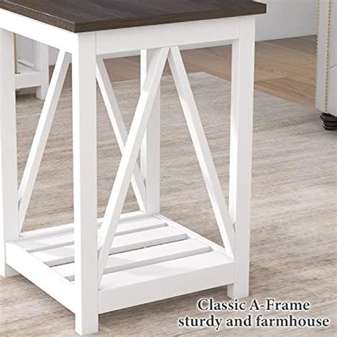 Buy Choochoo Farmhouse End Table Rustic Vintage End Side Table With