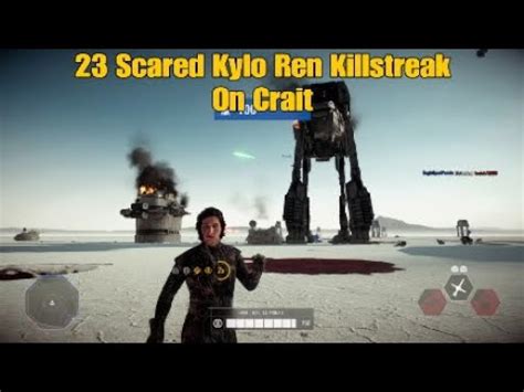 Scared Kylo Ren Killstreak On Crait Star Wars Battlefront Ll YouTube