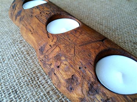 Unique Wooden Tea Light Holder Rustic Tea Light Holder Tea Etsy