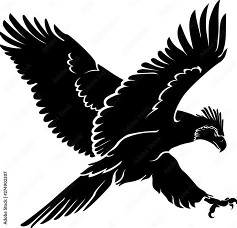 Philippine Eagle Silhouette, Side View Stock Vector | Adobe Stock