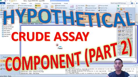 Tutorial Aspen Hysys Hypothetical Component Bag Youtube