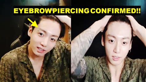 JUNGKOOK Eyebrow Piercing Real YouTube